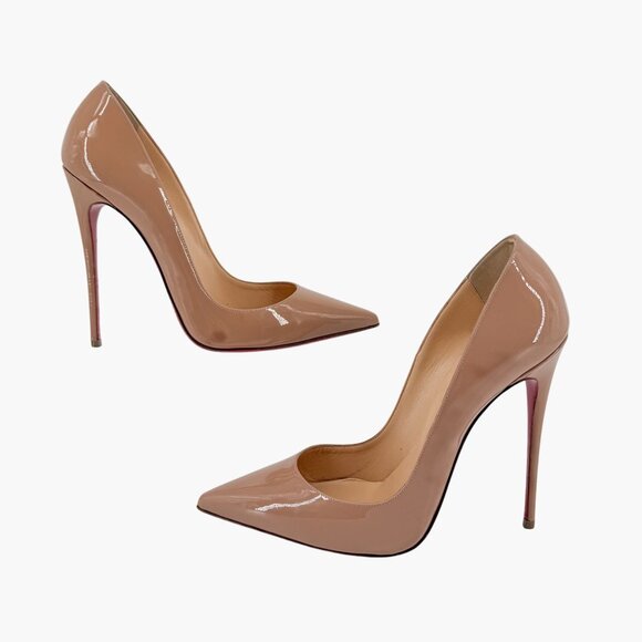 Christian Louboutin So Kate 120 Nude Beige Patent Pumps Heels Size 41 US 11 - Picture 9 of 15